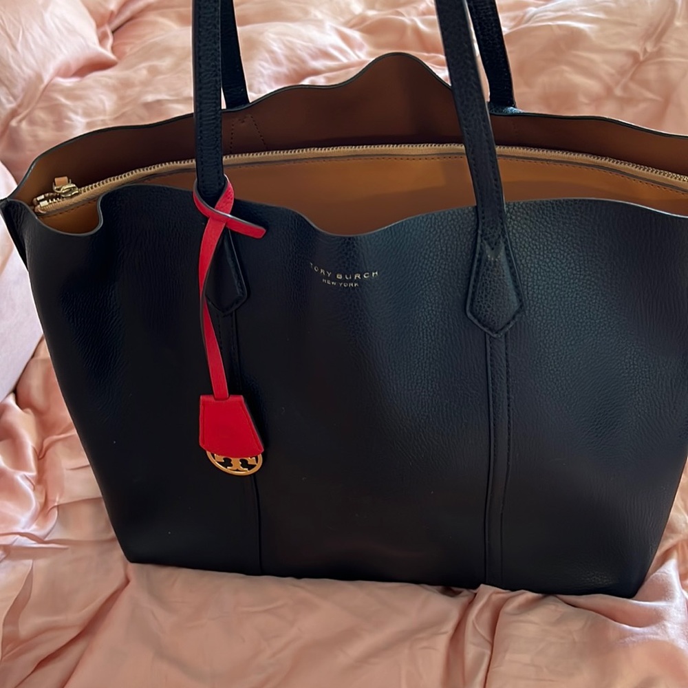 Tory Burch Perry Tote red/black EUC